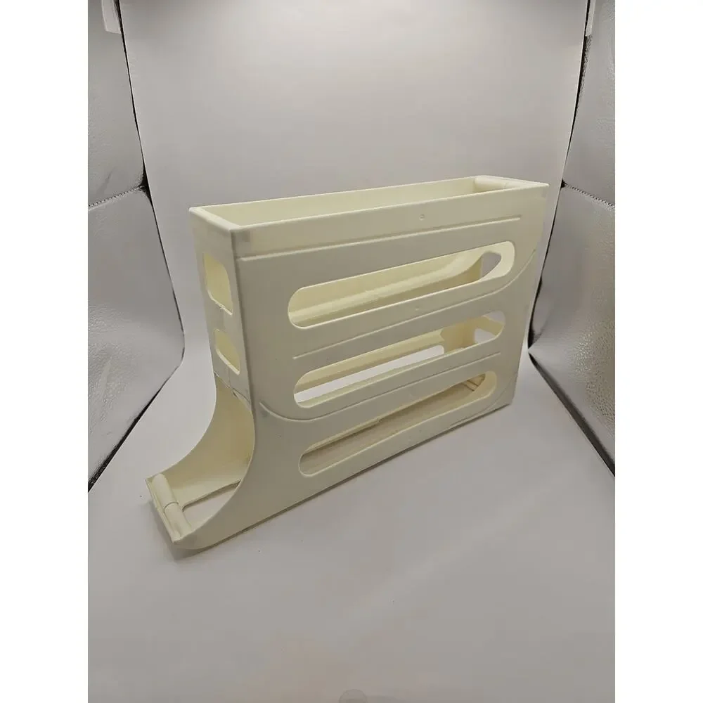 Egg Dispenser/Holder - 4 Tier Rolling Egg Dispenser Fridge countertop organizer